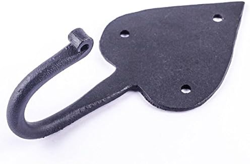 Renovators Supply Manufacturing Spade Single Coat Hook, Cast Iron Black Powder - Image 4
