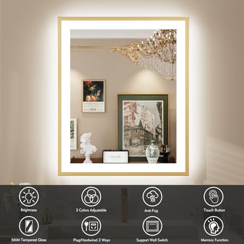 24x32 Inch LED Bathroom Mirror - Image 2