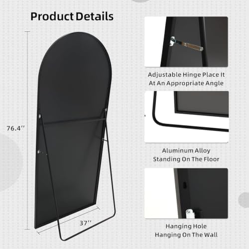 LFT HUIMEI2Y 76.4"x37" Arch Full Length Mirror - Image 3