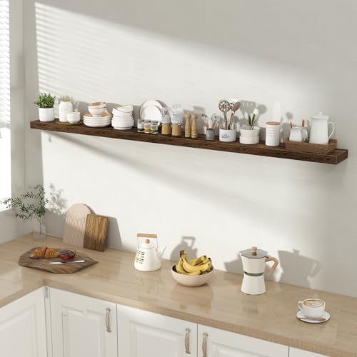 Acovy 72 Inch Floating Shelves for Wall 1 Pack, Wall Mounted Floating Shelf - Image 2