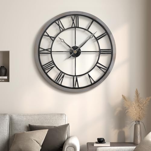 Cuspin 24 Inch Farmhouse Wall Clock, Rustic Clocks - Image 2