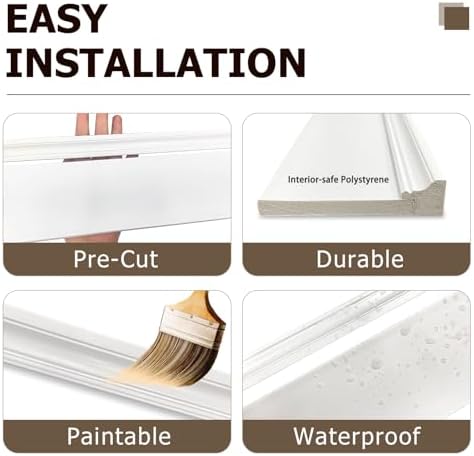 Board and Batten Wall Panel Kit, Paintable Wainscoting Panels Easy Install - Image 4
