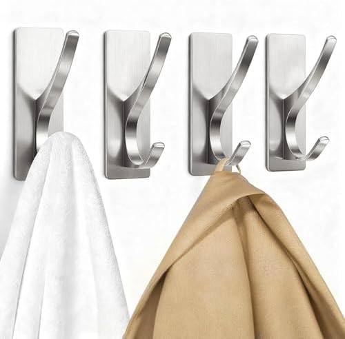 pickpiff Brush Nickel Self-Adhesive Hook, 13LB Hanger by pickpiff