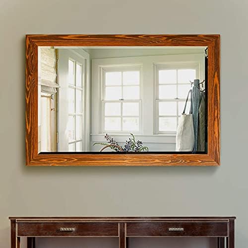 Renditions Gallery Rustic Horizontal Wooden Maple Frame Body Mirror Decor - Image 3