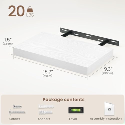 Vivelove 16 X 9 Floating Shelves, Wall Shelves - Image 3