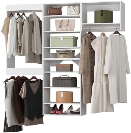 Modular Closet System, Wood Closet Tower Storage by Unknown