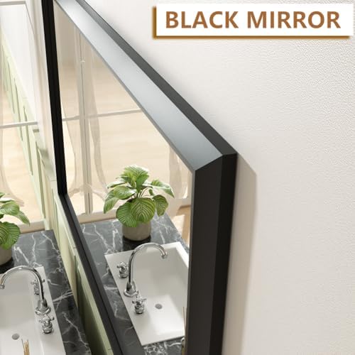 SMIROR 66x36 Matte Black Bathroom Vanity Mirror - Image 3
