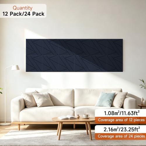 TO-TH Acoustic Panels Peel and Stick Soundproof Wall Panel 24Pack - Image 5