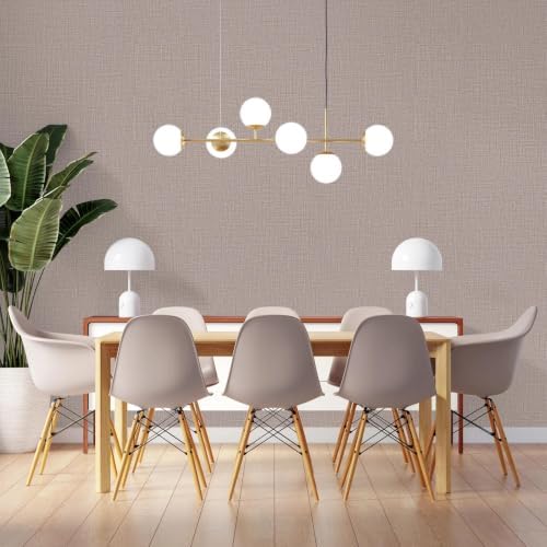 Grasscloth Peel and Stick Wallpaper 23.6"X480.3" Cinnamon Contact Paper - Image 5
