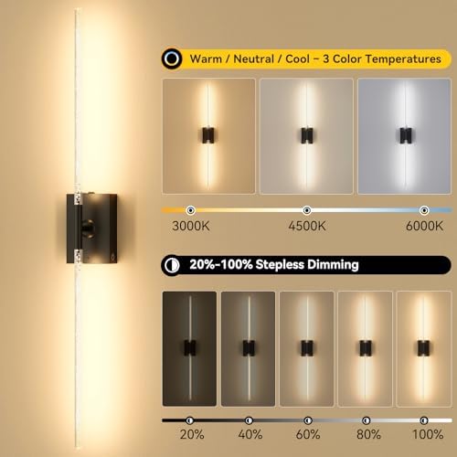 Battery Operated Wall Sconces Set of 2 - Image 2