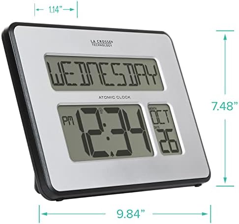 La Crosse Technology 513-1419BLv4-INT Backlight Atomic Full Calendar Clock - Image 3