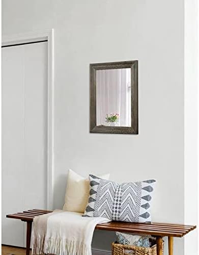 Retro Wall Mirror with Wood Frame Farmhouse Rectangle Hanging Mirrors Decorative - Image 4