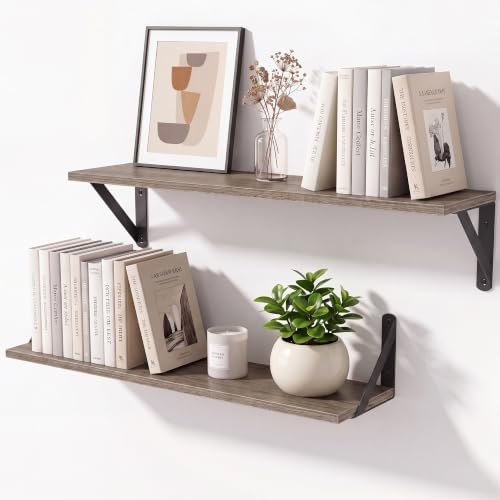 6 Inch Deep Wall Shelves 24x6 Inch by Unknown