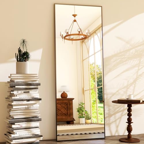 GLSLAND 58"x18" Full Length Mirror Full Body Mirror Freestanding Hanging or - Image 3