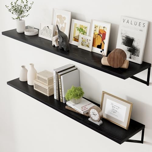 Axeman Floating Shelves for Wall Black- 55 Inch Wide x 12 Inch Deep Wall by Axeman
