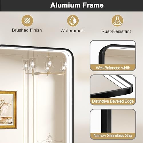 55x32 Inch LED Bathroom Mirror - Image 6