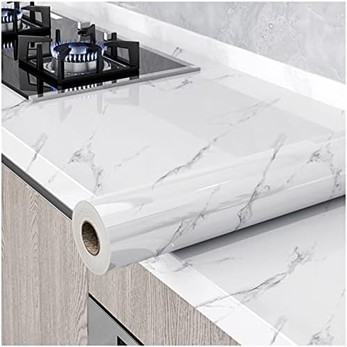 Marble Contact Paper White Peel and Stick Wallpaper 23.6"×197" by HellKitWallpaper