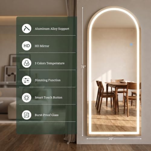 Arched LED Full Length Mirror - Image 2