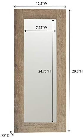 Household Essentials 8078-1 Ashwood Rectangular Wall Mirror - Image 2