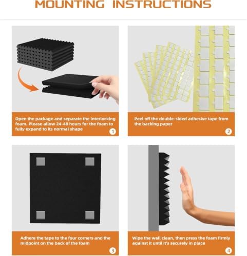56 Pack Acoustic Foam Wall Panels - Image 4