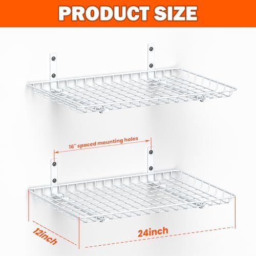 Ultrawall Wall Mounted Storage Shelf, Garage Wall Shelves 24x12 Inch - Image 3