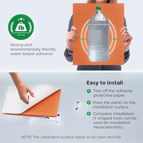 12 Pack Self-Adhesive Acoustic Panels, 2nd Generation Sound Absorbing Panel - Image 4