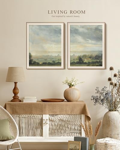 VIYYIEA Framed Impressionist Countryside Scene Wall Art Set, 16×20 Inch - Image 2