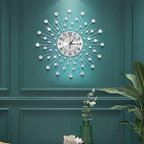 Large Wall Clock for Living Room Decor Non-Ticking Quiet Metal Quartz Clocks - Image 5