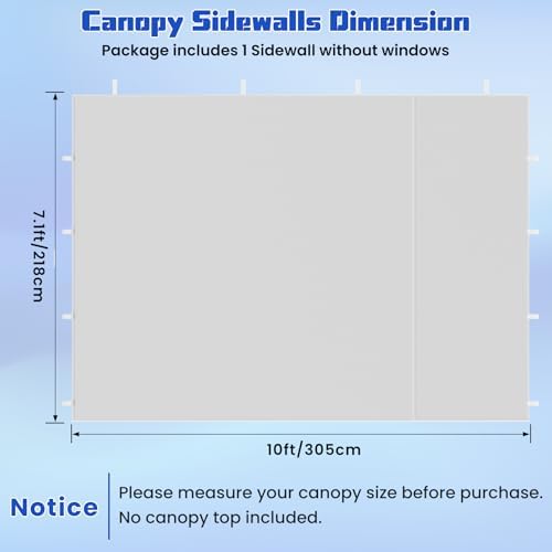 10x10 Canopy Sidewalls, UV Protection, Waterproof, Zipper Sidewall - Image 7