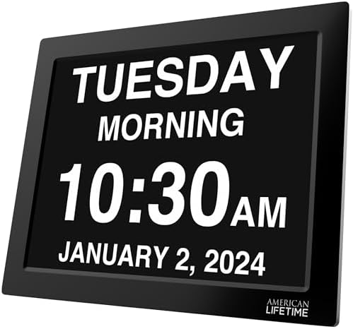 American Lifetime New 2026 Dementia Clock Large Digital Clock by AmericanLifetime