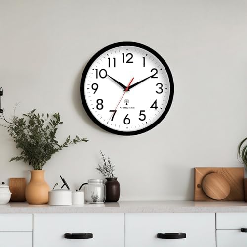 DAXSMY 12 Inch Atomic Wall Clock, Battery Operated Silent Non Ticking - Image 3