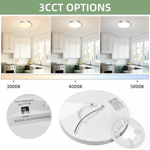 hykolity 12 Inch Selectable CCT LED Round Flat Panel Light - Image 3