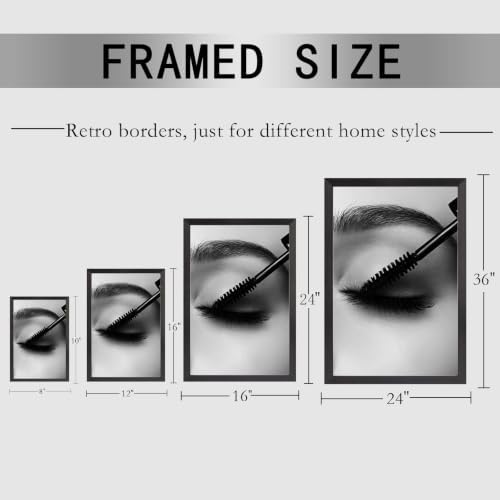 Black And White Magazine Cover Posters Female Eyelashes Canvas Wall Art - Image 2