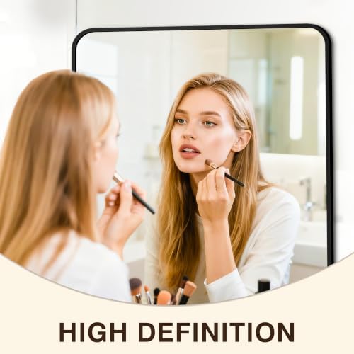 Vanity Bathroom Mirror, 30”x24” Black Bathroom Mirror - Image 4