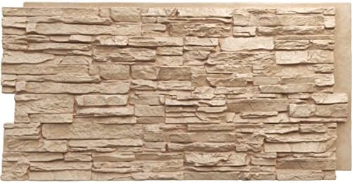 EverStone Canyon Ridge Faux Stone Panel, 45 3/4"W x 24 1/2"H x 1 1/4"D by EkenaMillwork