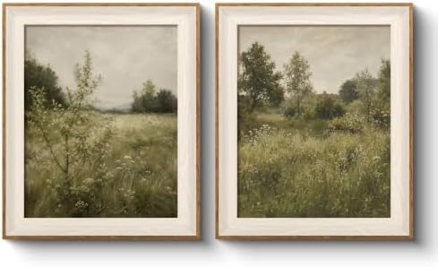 VIYYIEA Vintage Framed Countryside Landscape Wall Art Set, 10x12 Inch by VIYYIEAART