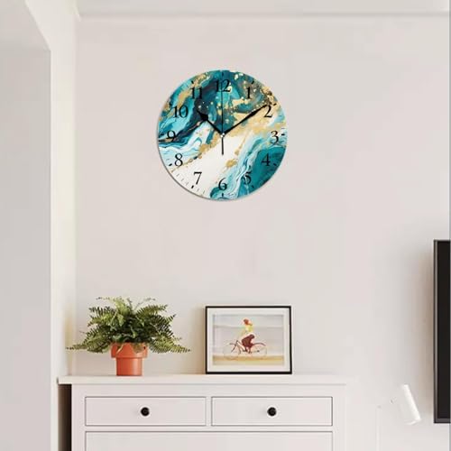 Round Analog Wall Clocks Non-Ticking Silent Clock Battery Operated Clcoks - Image 5