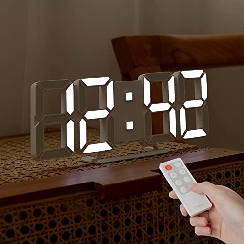 mooas 3D Pure Slim M LED Clock, 11.8" Multi-Function LED Digital Clock by mooas