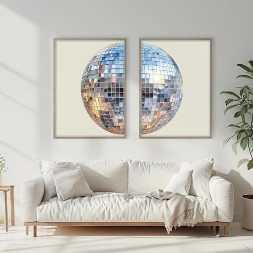 Baccone Disco Ball Wall Art Aesthetic Preppy Canvas Wall Decor Disco Ball - Image 6