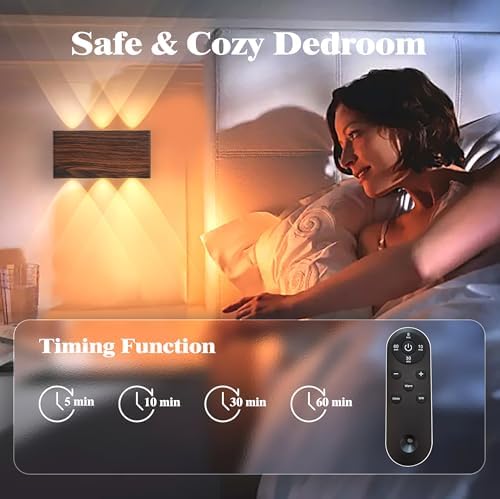 Shelprojsu LED Cordless Wall Sconce, 5200mAh Rechargeable Battery Operated Wall - Image 2