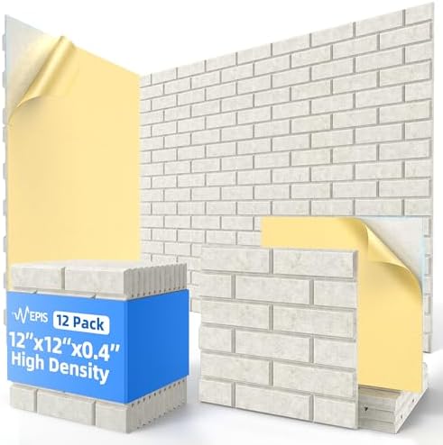 12 Pack Acoustic Panels with Self Adhesive Sound Proof Foam Panels by NEPIS