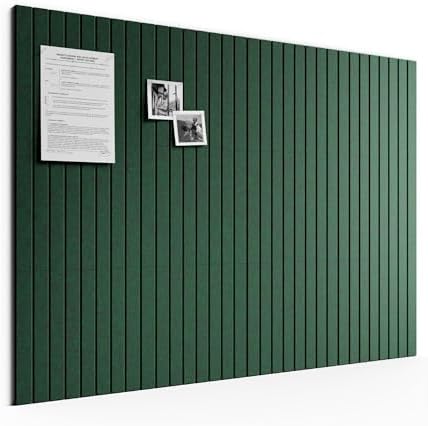 Bumusty 48"x 36" Large Felt Bulletin Board Tiles, Pine Green by BUMUSTY