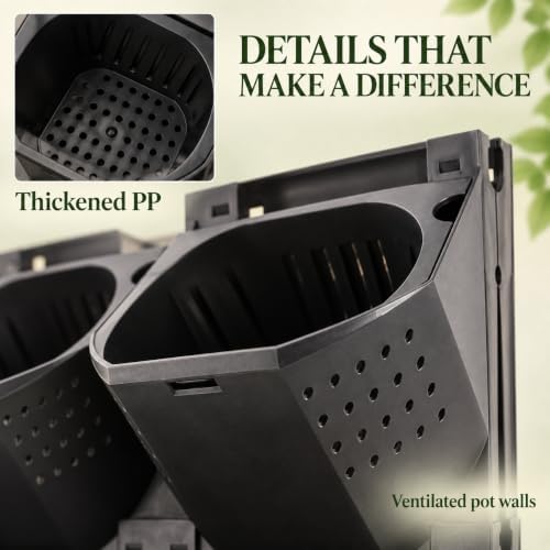 Vertical Wall Planter 9 Pots Modular Hanging Garden - Image 6
