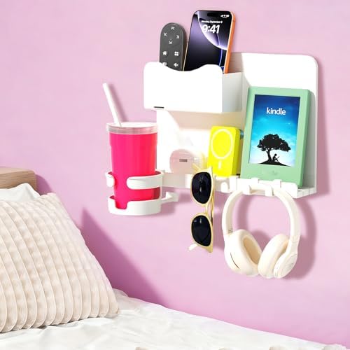 Floating Shelves for Bedside Shelf, Stick On Accessories Organizer, Dorm Room by Unknown