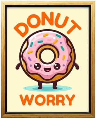 InkFlow Posters Donut Worry Canvas Poster by InkFlowPosters