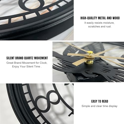 Big Wall Clock - Wall Clocks for Living Room Decor, Quiet and No Ticking - Image 2