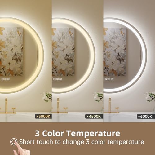 LOVESPEJO 30" Round LED Bathroom Mirror - Image 5