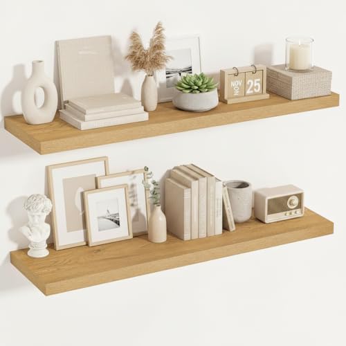 Vivelove 12 Inch Deep Floating Shelves, 48 X 12 Inches by VIVELOVE