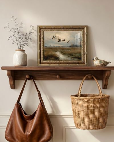 InSimSea Vintage Gold Framed Wall Art, Flying Mallard Duck Picture - Image 5