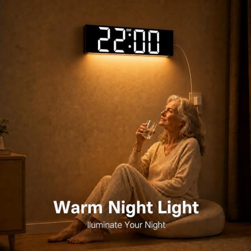 JALL 22" Extra Large Digital Wall Clock, Giant LED Display - Image 6